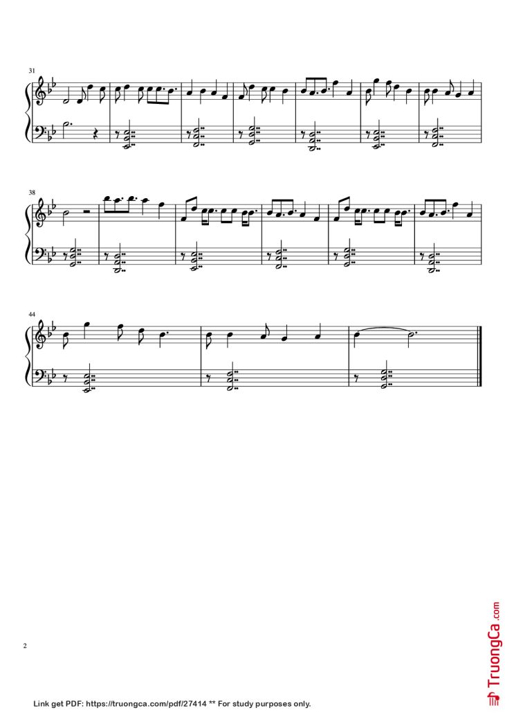 Page 2 of the piano sheet music PDF Piano – Unravel Piano by Music from Tokyo Ghoul Transcribed by sad_birb