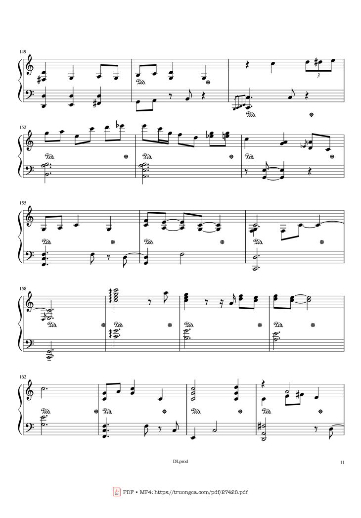 Page 11 of the piano sheet music PDF Piano – Piano man - Billy Joel (Easy Piano) by Love-nsky