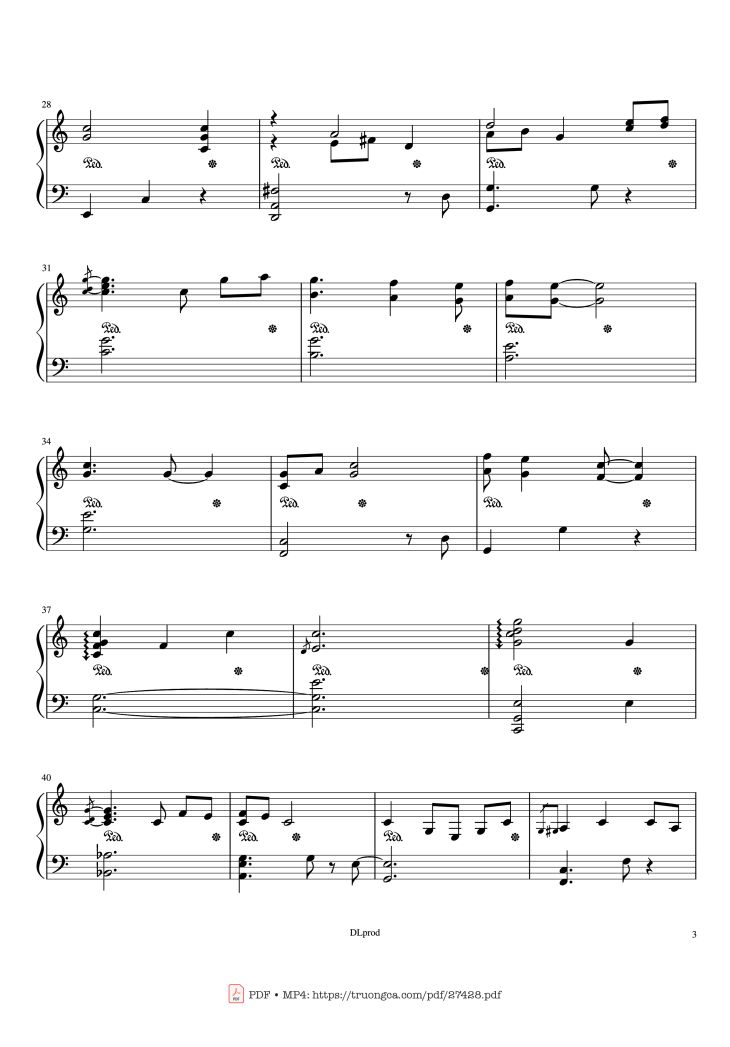 Page 3 of the piano sheet music PDF Piano – Piano man - Billy Joel (Easy Piano) by Love-nsky