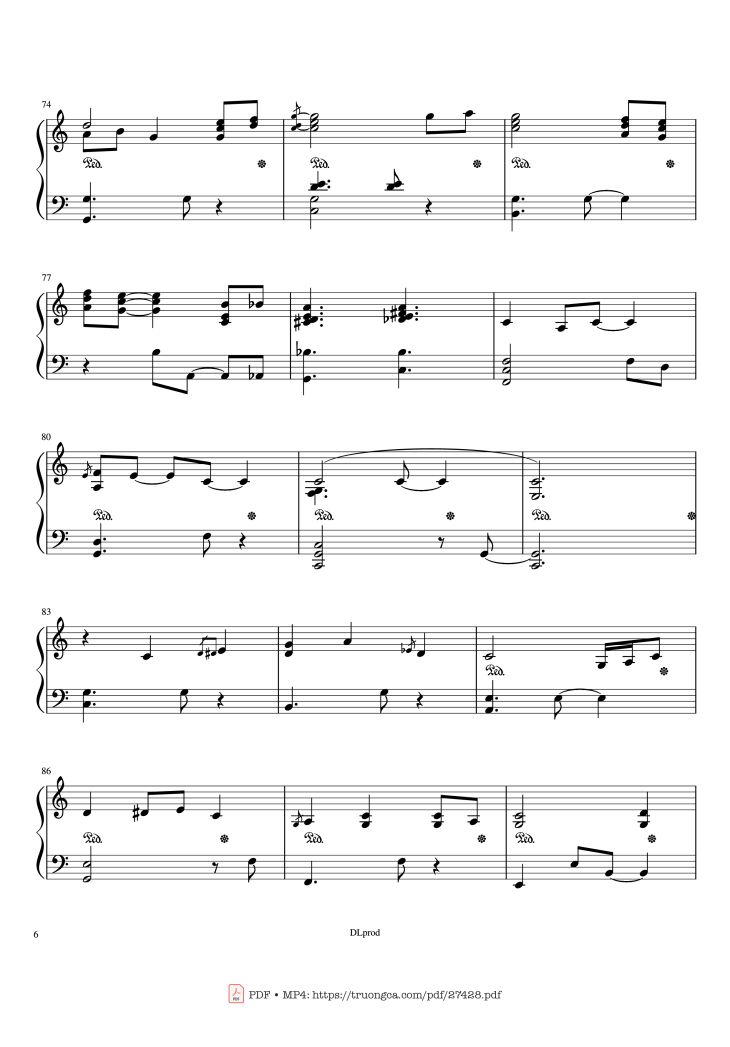 Page 6 of the piano sheet music PDF Piano – Piano man - Billy Joel (Easy Piano) by Love-nsky