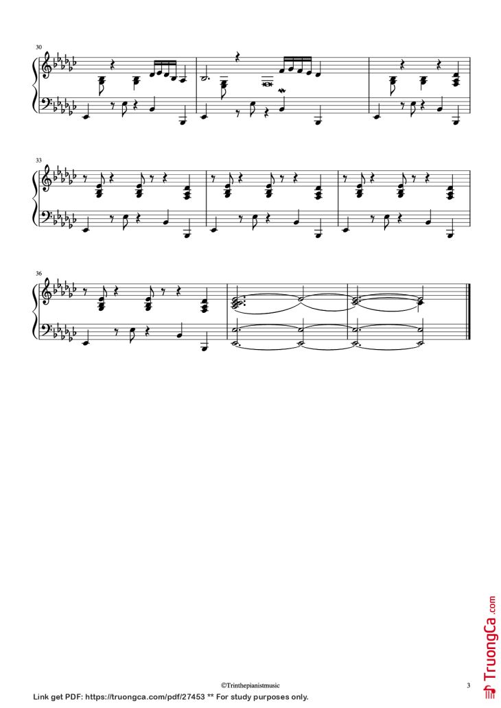 Page 3 of the piano sheet music PDF Piano – Take Five Piano by Dave Brubeck