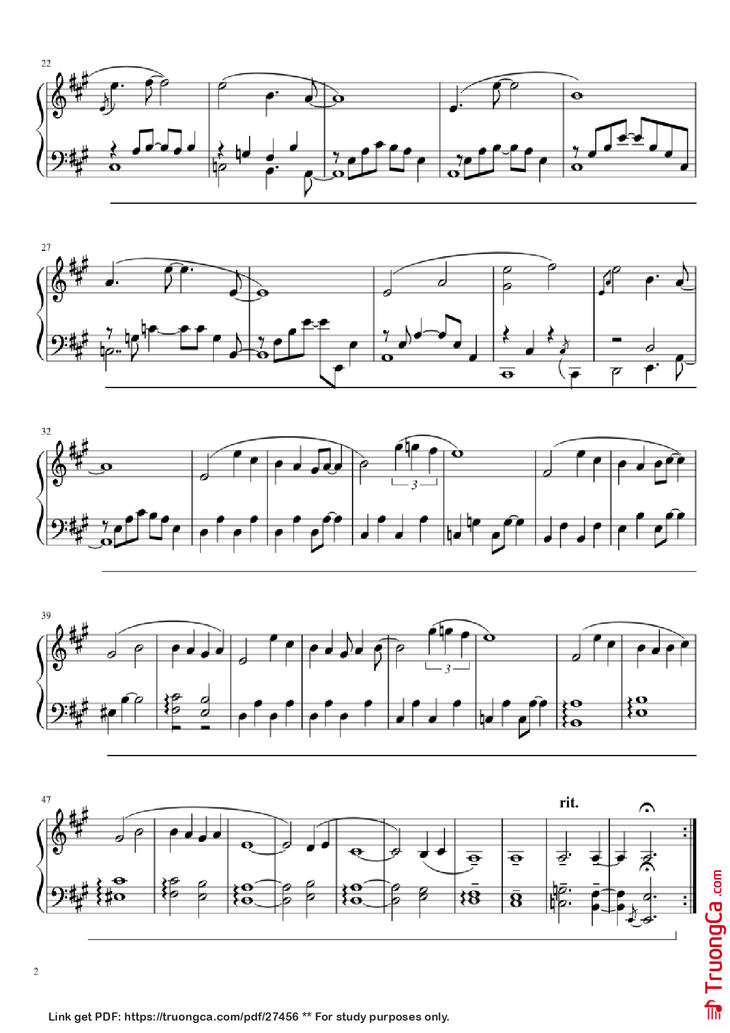 Page 2 of the piano sheet music PDF Piano – Undertale: Home ( Piano) by Composed by Toby Fox