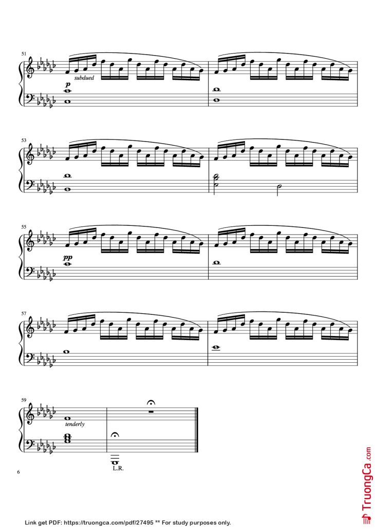 Page 6 of the piano sheet music PDF Piano – Again Piano by Performed by TheIshter Sheets by Bomb & Kou Revised by Großmeister Gee