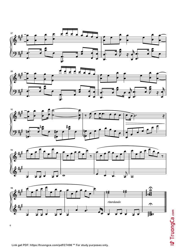 Page 6 of the piano sheet music PDF Piano – Michishirube Piano by Minori Chihara