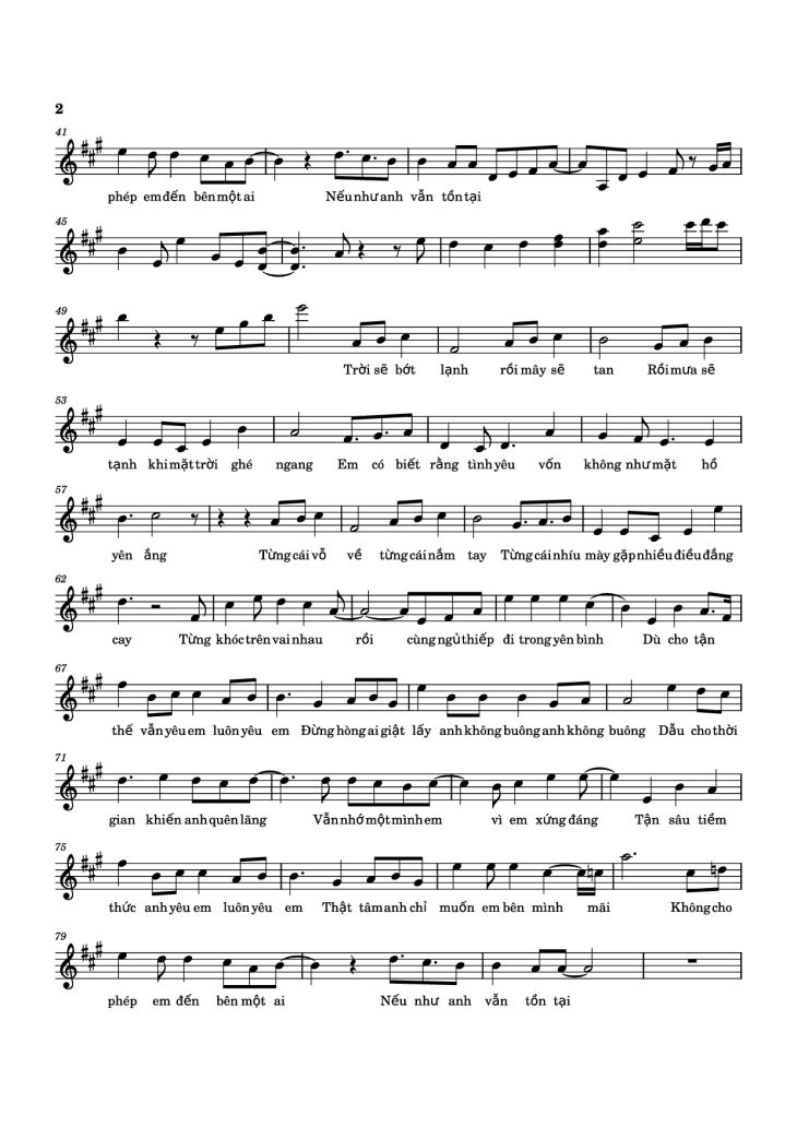 Page 2 of the piano sheet music PDF Piano – Dù cho tận thế by NGUYỄN PHÚC THIỆN