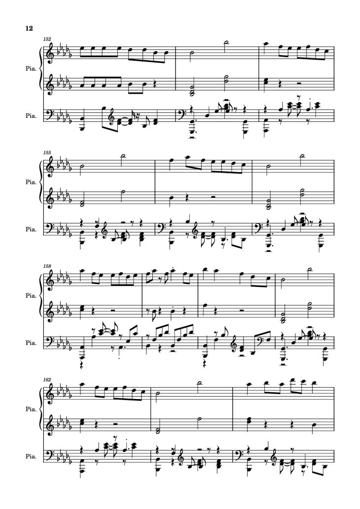 Page 12 of the piano sheet music PDF Piano – Hinkik - Time Leaper Piano by Undefined