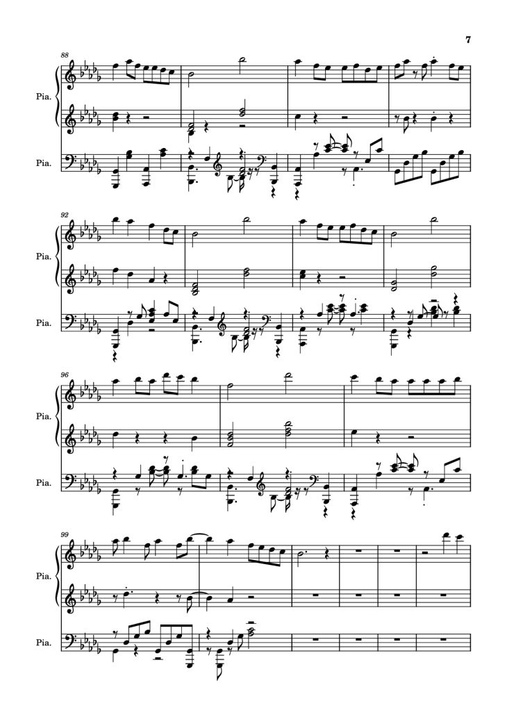 Page 7 of the piano sheet music PDF Piano – Hinkik - Time Leaper Piano by Undefined