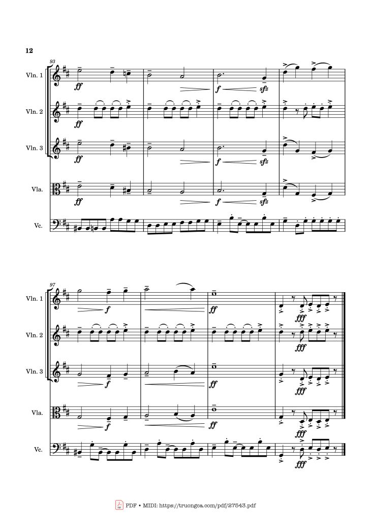 Page 12 of the piano sheet music PDF – APT. Violin by Bruno Mars & ROSÉ