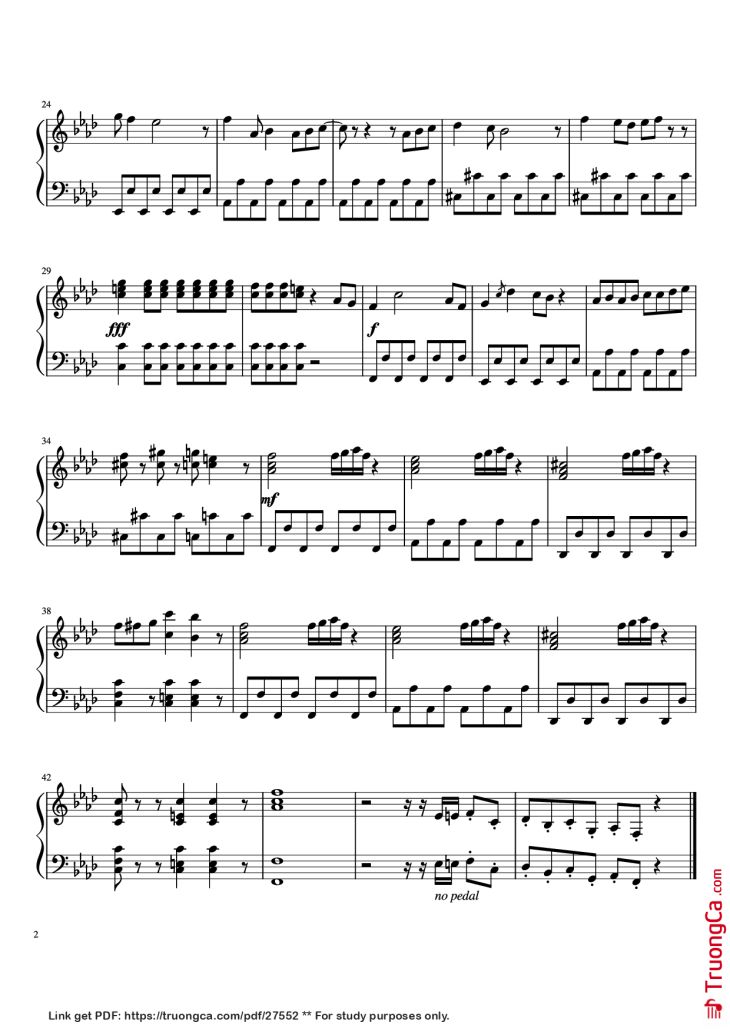 Page 2 of the piano sheet music PDF Piano – Detective Conan Main Theme Piano by Ausca Lai