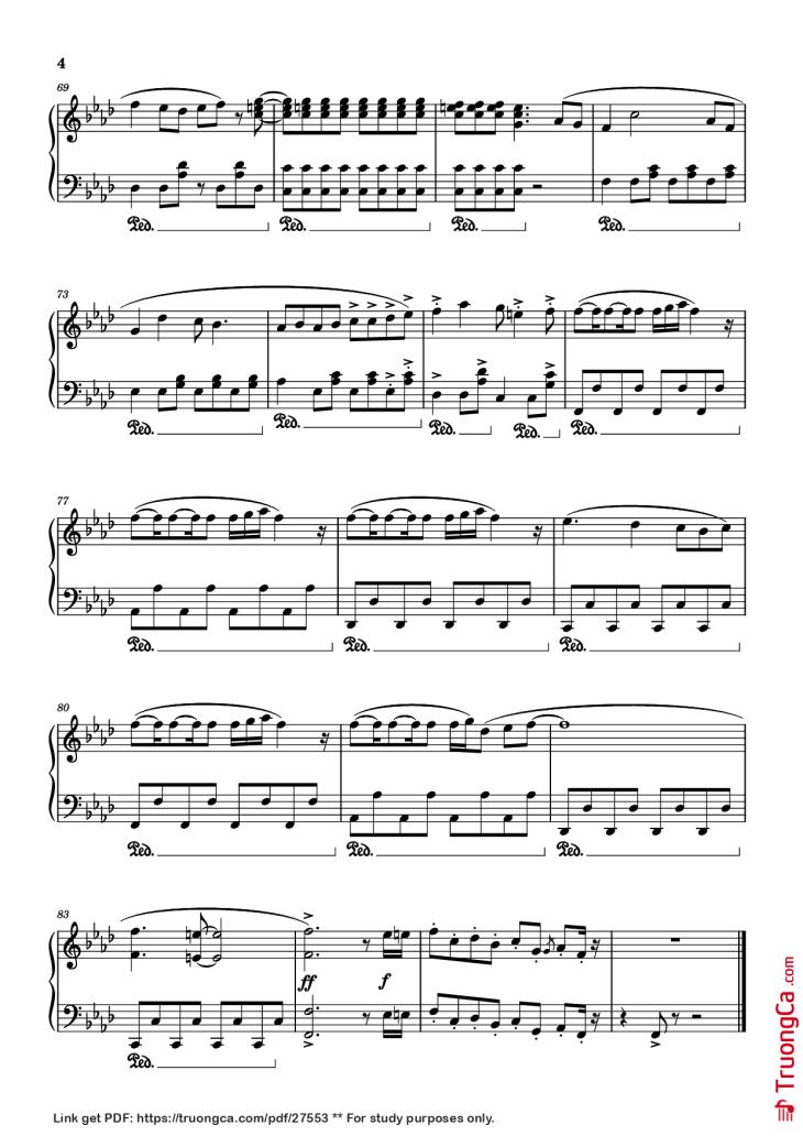 Page 4 of the piano sheet music PDF Piano – Detective Conan Piano by Katsuo Ohno