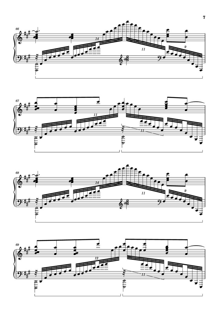 Page 7 of the piano sheet music PDF Piano – Call of Silence Piano by Original Music by Hiroyuki Sawano