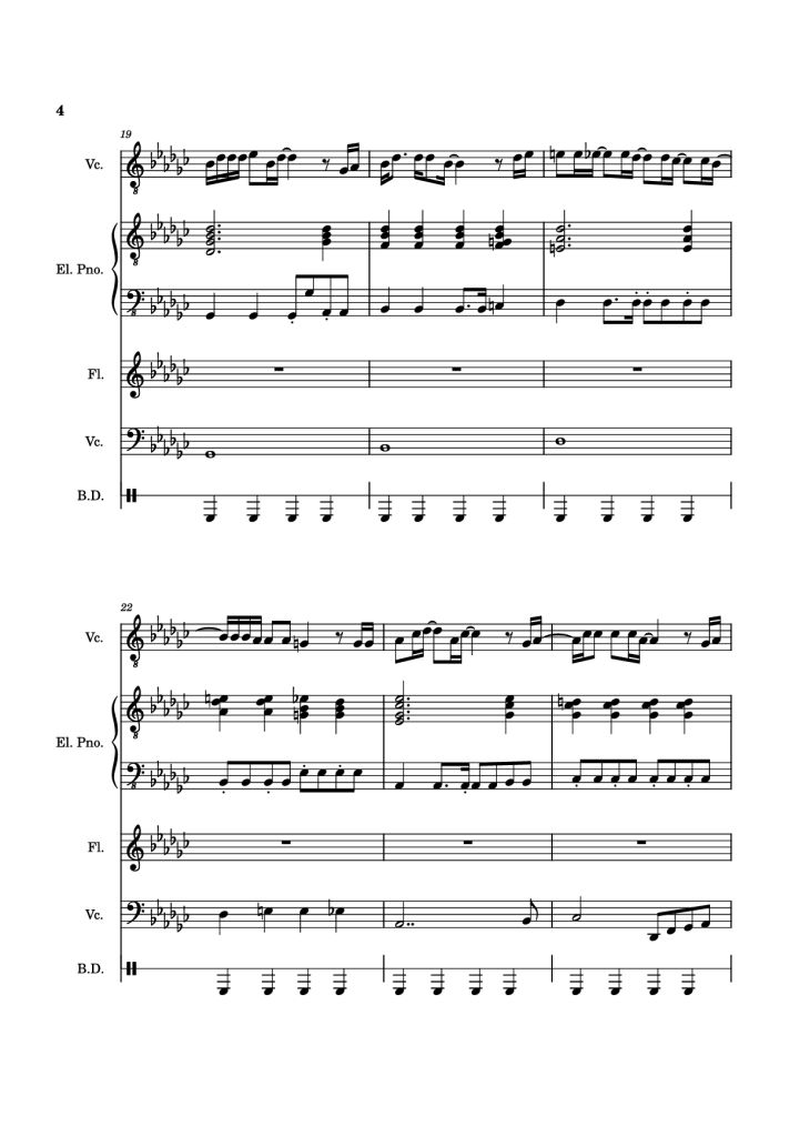 Page 4 of the piano sheet music PDF Piano Guitar Tab – Alone Again, Naturally Piano by Vulfmon (ft. Monica Martin