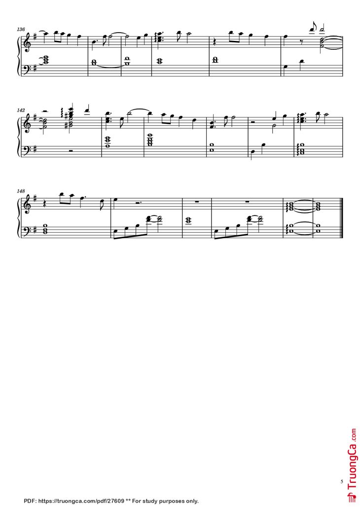 Page 5 of the piano sheet music PDF Piano – Liyue Medley Piano by Yu-Peng Chen