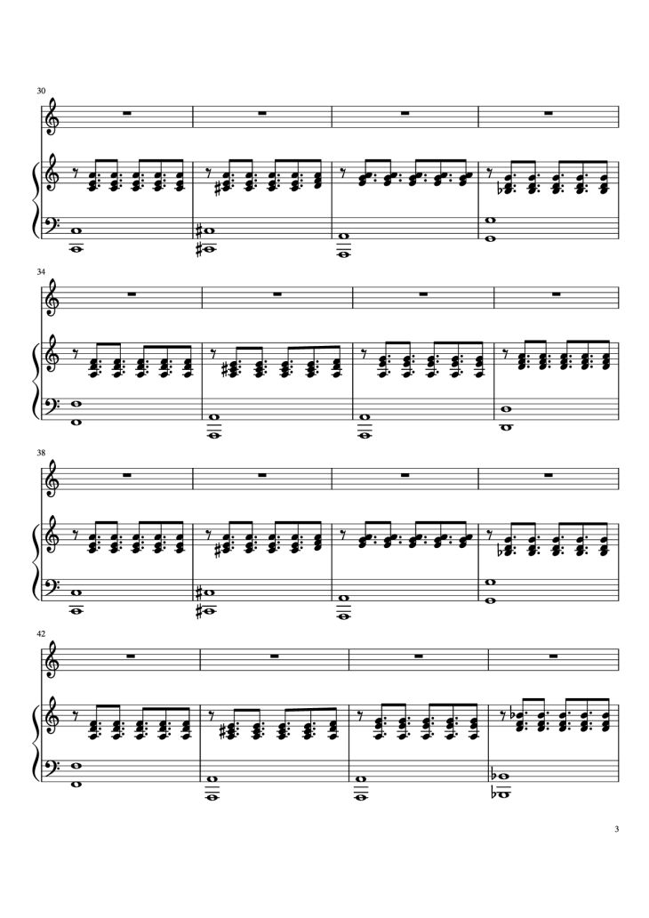 Page 3 of the piano sheet music PDF Piano – Feel Piano by Robbie Williams Arr. MadSilver