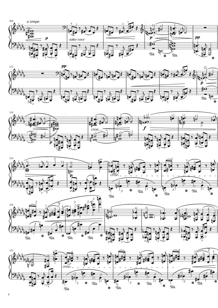 Page 4 of the piano sheet music PDF Piano – Funeral March Sonata No. 2 Op. 35 (Chopin) by Frédéric Chopin