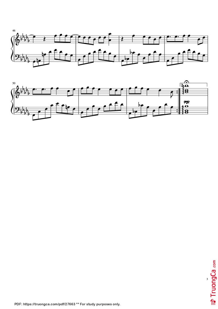 Page 3 of the piano sheet music PDF Piano – Hold Me Tight Piano by BTS