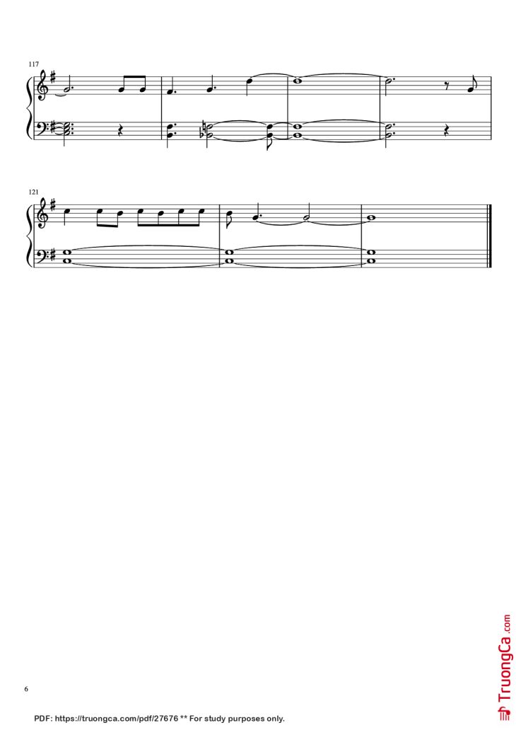 Page 6 of the piano sheet music PDF Piano – Let it go Piano (easy) by Idina Menzel