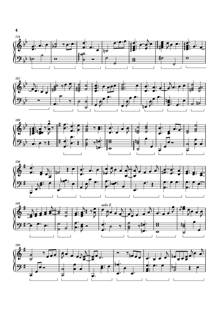 Page 4 of the piano sheet music PDF Piano – Takarajima|宝島 Piano by Izumi Hirotaka | 和泉宏隆