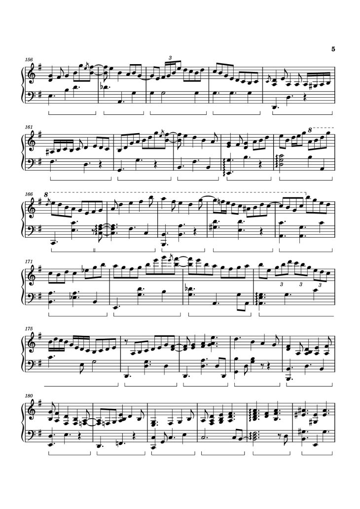 Page 5 of the piano sheet music PDF Piano – Takarajima|宝島 Piano by Izumi Hirotaka | 和泉宏隆