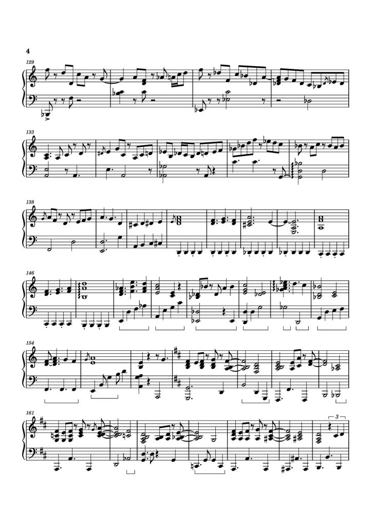 Page 4 of the piano sheet music PDF Piano – Merylu Piano by Izumi Hirotaka
