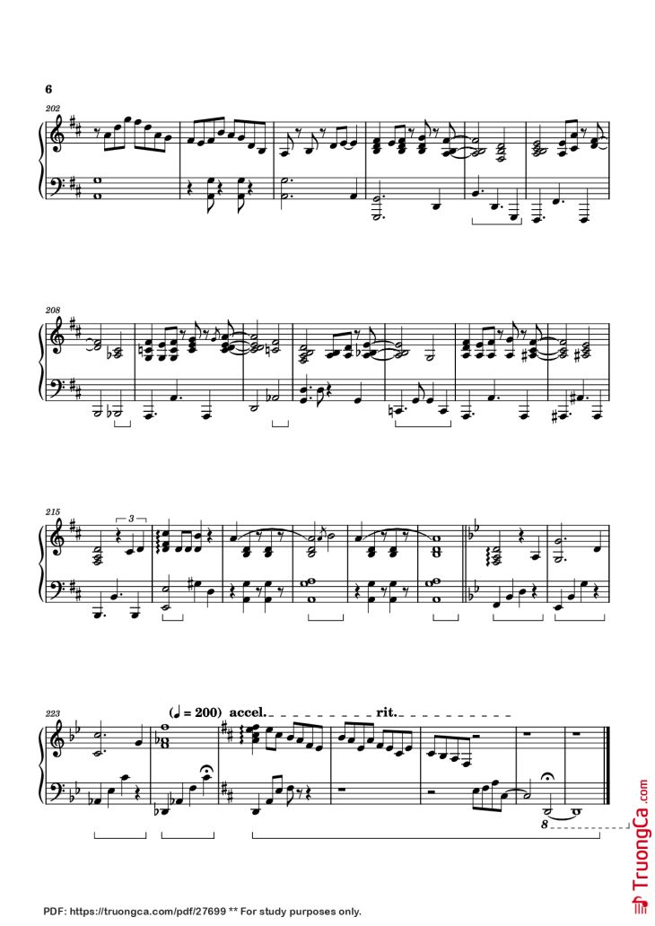 Page 6 of the piano sheet music PDF Piano – Merylu Piano by Izumi Hirotaka