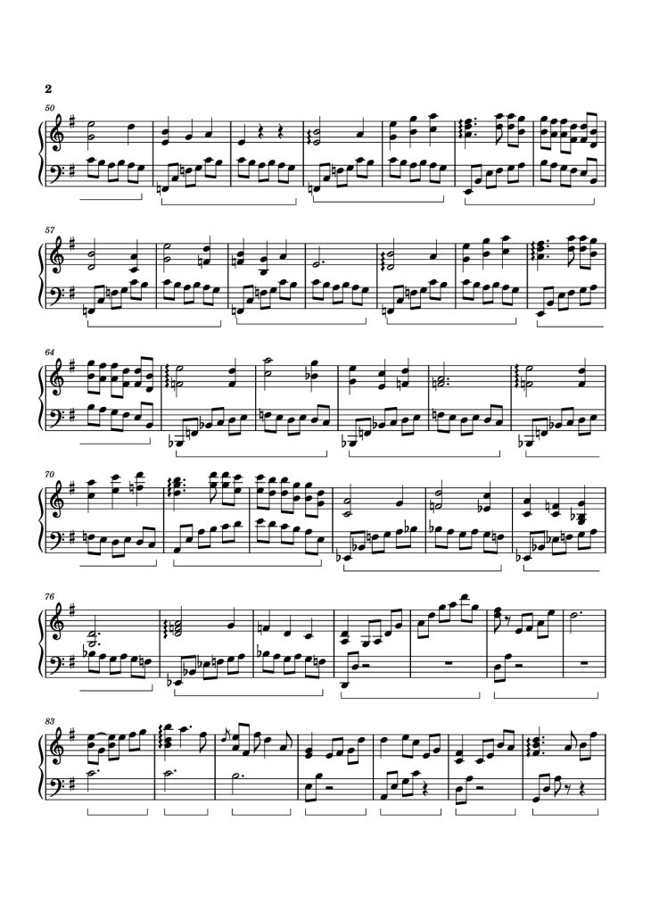 Page 2 of the piano sheet music PDF Piano – Memories of Alice Piano by Izumi Hirotaka
