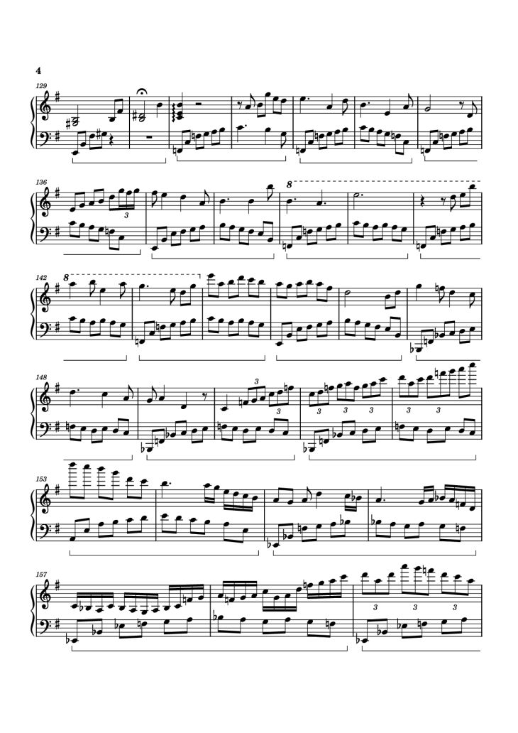 Page 4 of the piano sheet music PDF Piano – Memories of Alice Piano by Izumi Hirotaka