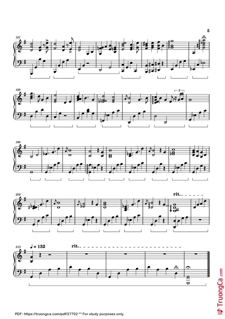 Page 5 of the piano sheet music PDF Piano – Forgotten Saga Piano by Izumi Hirotaka