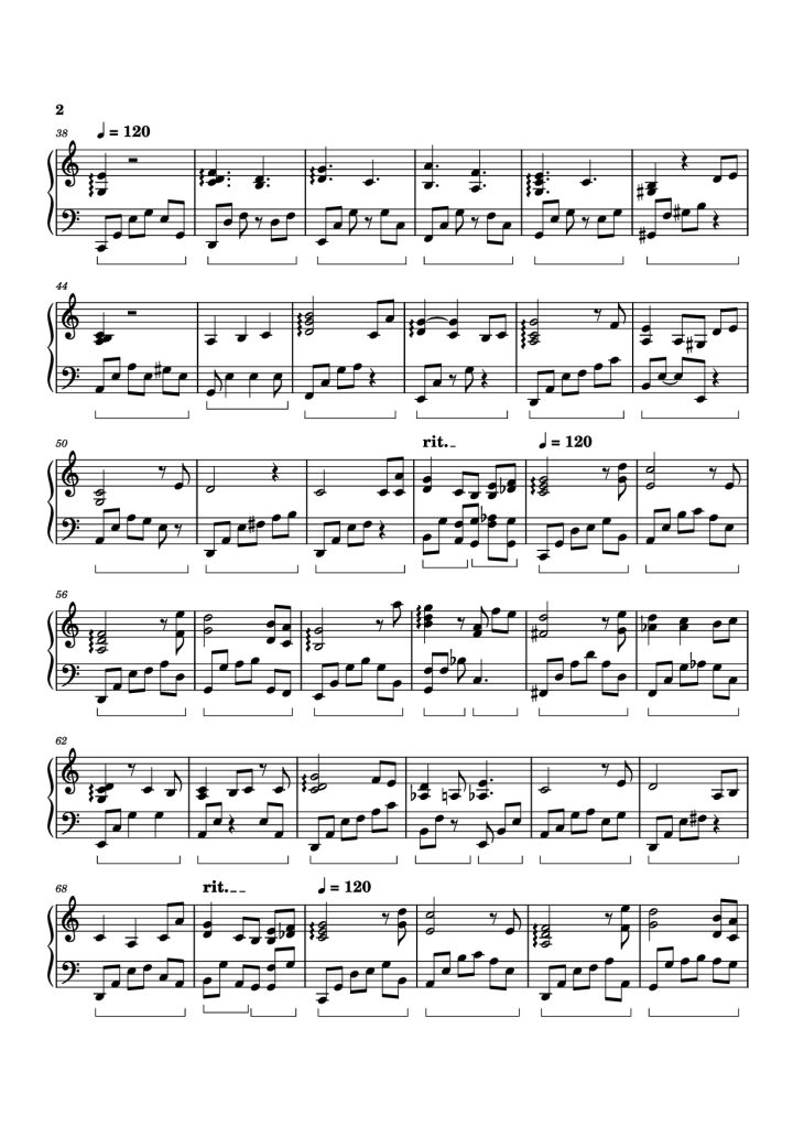 Page 2 of the piano sheet music PDF Piano – Heartland Piano by Izumi Hirotaka