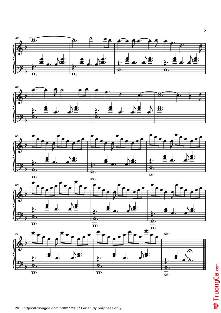 Page 5 of the piano sheet music PDF Piano – Idea 9 Piano by Gibran Alcocer