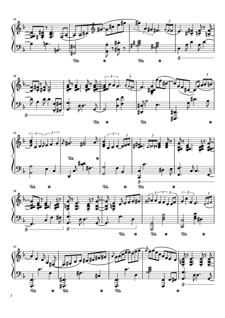 Page 2 of the piano sheet music PDF Piano – The Girl From Ipanema Piano by Variant by : Wayne Wheeler