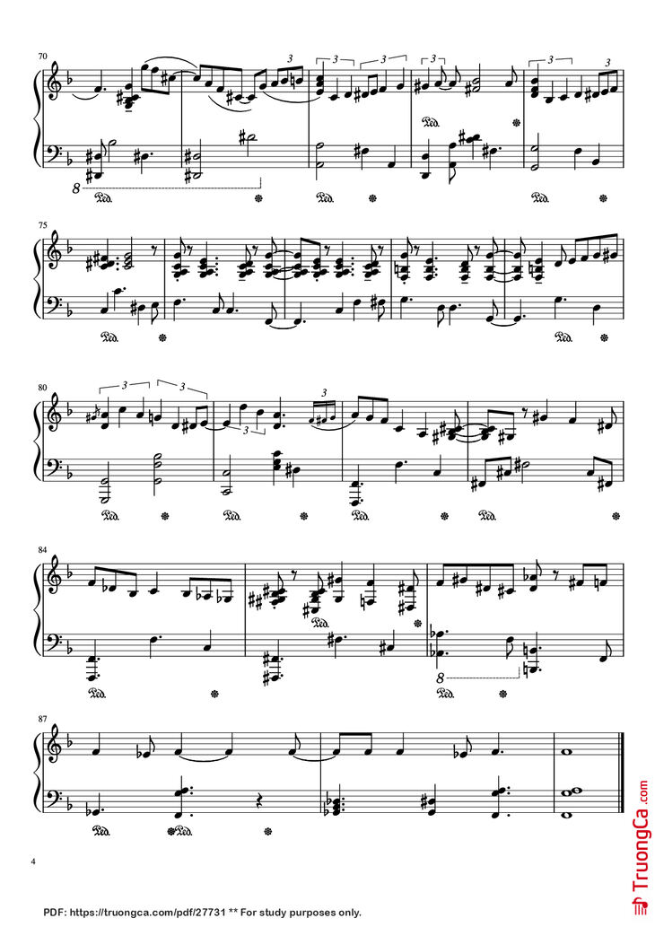Page 4 of the piano sheet music PDF Piano – The Girl From Ipanema Piano by Variant by : Wayne Wheeler