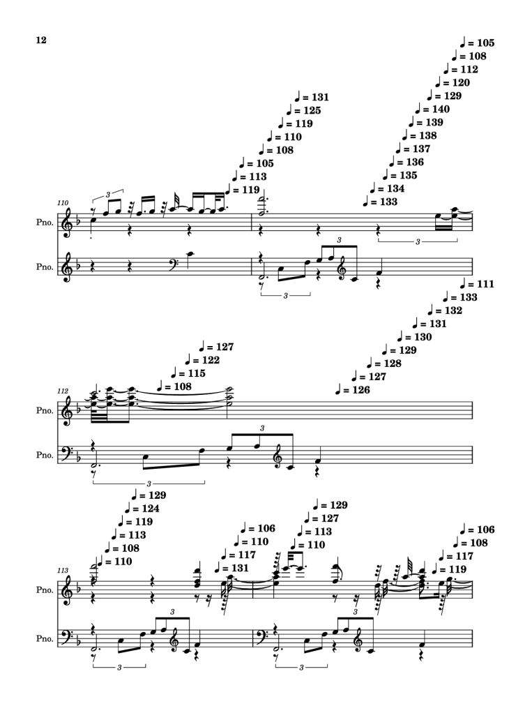 Page 12 of the piano sheet music PDF Piano – score-5bdfbd0626702694b8d652a63c658d6b Piano by Undefined