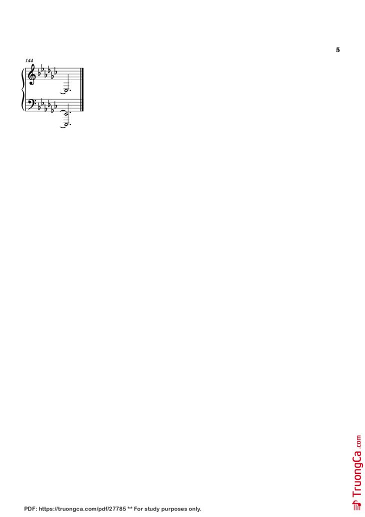 Page 5 of the piano sheet music PDF Piano – Ofelia Piano by Juan Arenosa