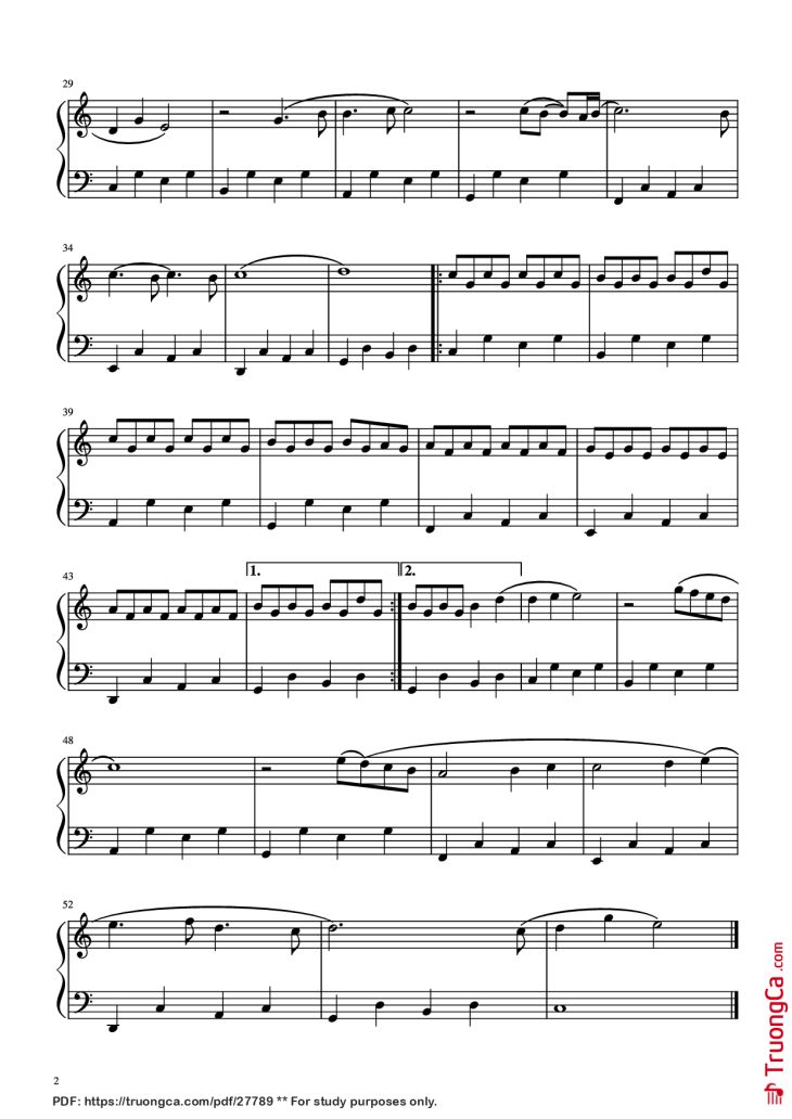Page 2 of the piano sheet music PDF Piano – Reflection of Peace Piano by Lisa Donkers