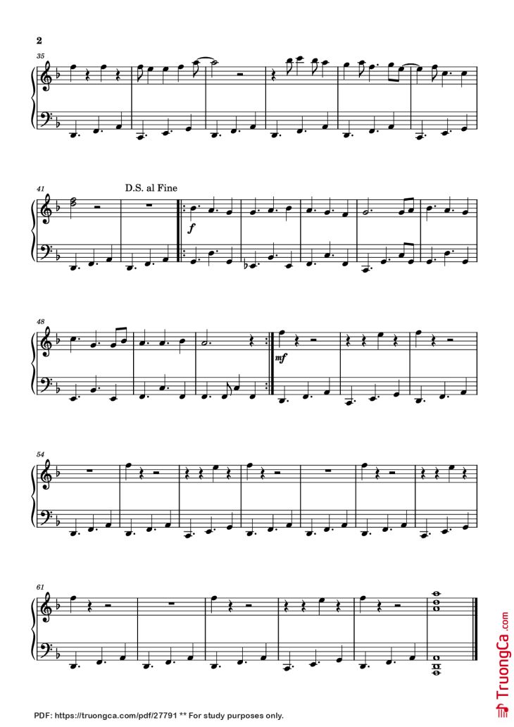 Page 2 of the piano sheet music PDF Piano – La Isla Bonita Piano by Gesulia3