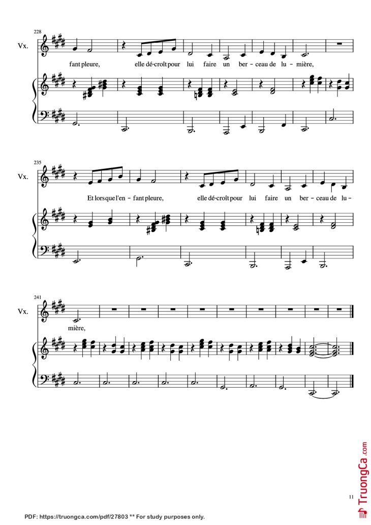 Page 11 of the piano sheet music PDF Piano – Dis-moi Lune d