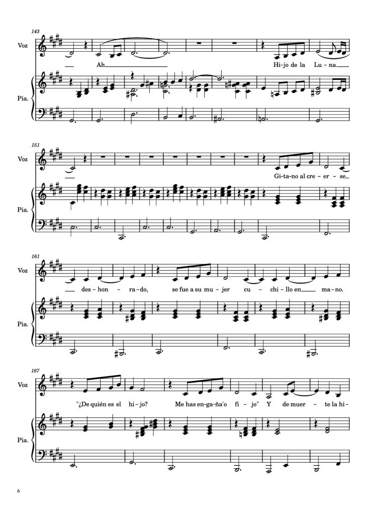 Page 6 of the piano sheet music PDF Piano – Hijo de la Luna Piano by Undefined