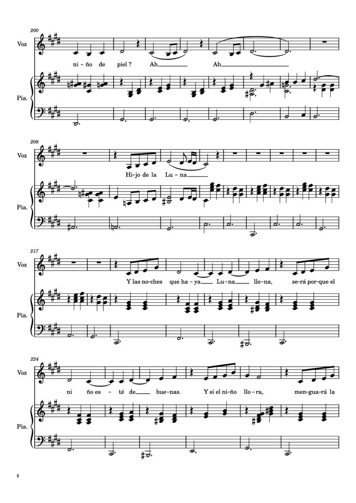 Page 8 of the piano sheet music PDF Piano – Hijo de la Luna Piano by Undefined