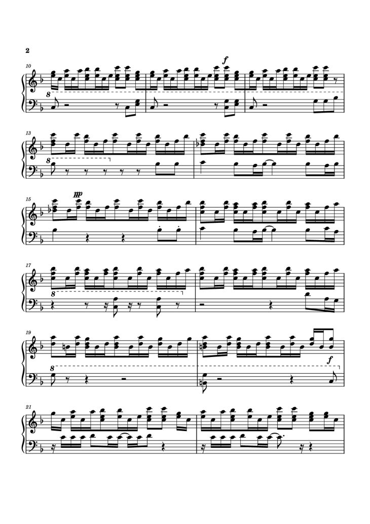Page 2 of the piano sheet music PDF Piano – Another Man