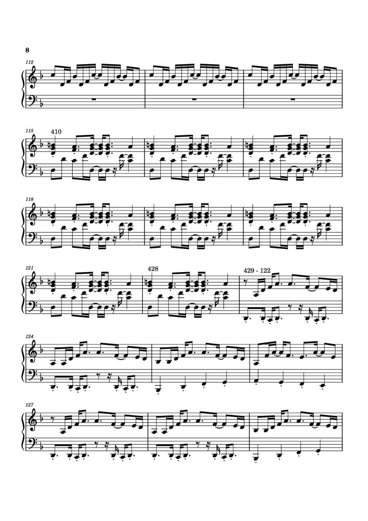 Page 8 of the piano sheet music PDF Piano – Another Man