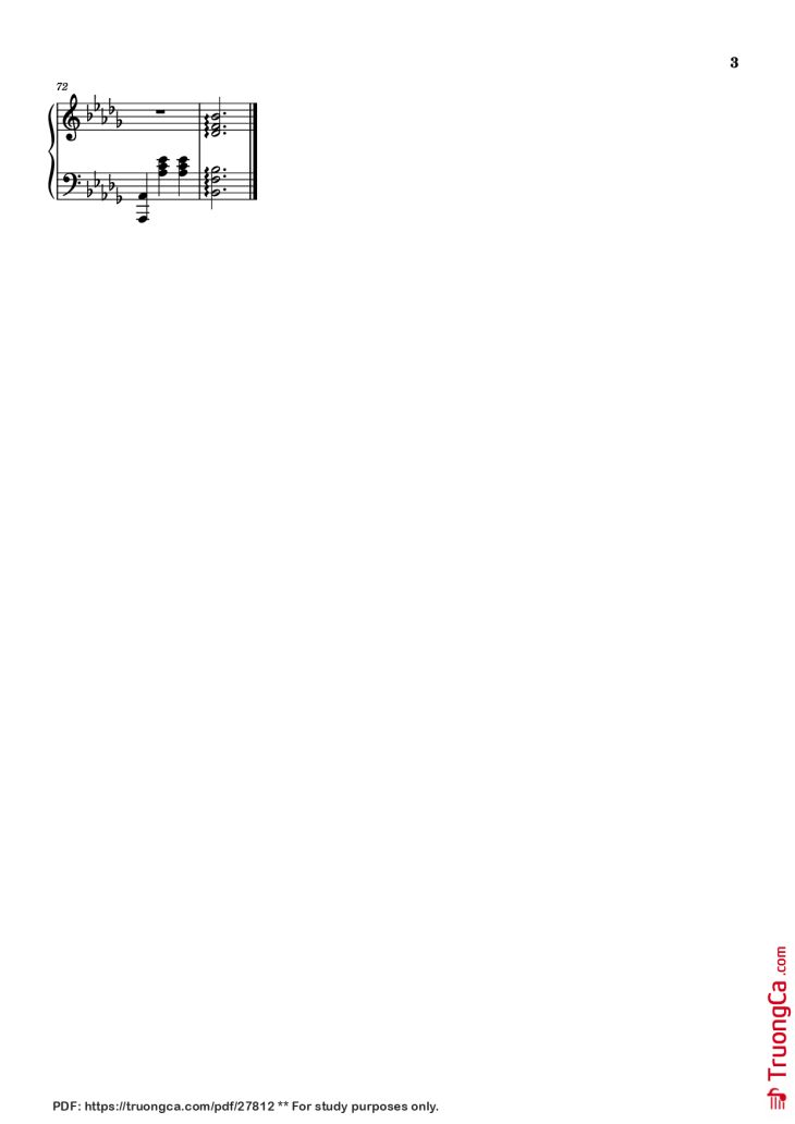 Page 3 of the piano sheet music PDF Piano – Love Story Piano Variations by Indila