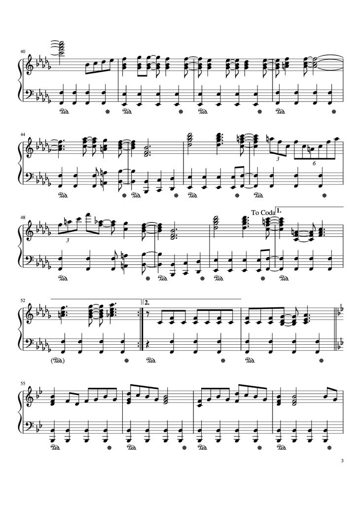 Page 3 of the piano sheet music PDF – I
