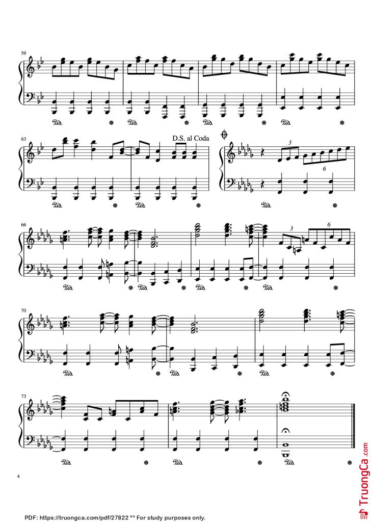 Page 4 of the piano sheet music PDF – I