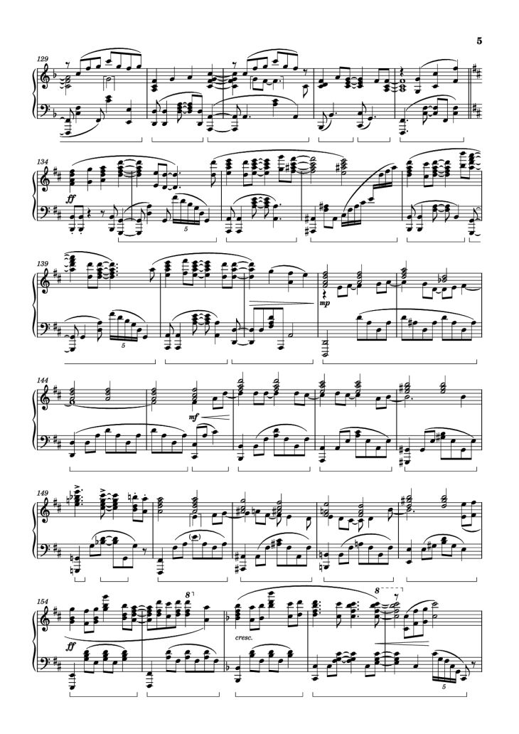 Page 5 of the piano sheet music PDF Piano – Sincerely Piano by Original Artist: TRUE