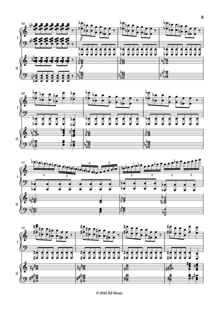 Page 6 of the piano sheet music PDF Piano – Zenith Piano by Ryan Zhu