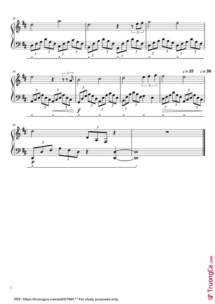 Page 2 of the piano sheet music PDF Piano – Can