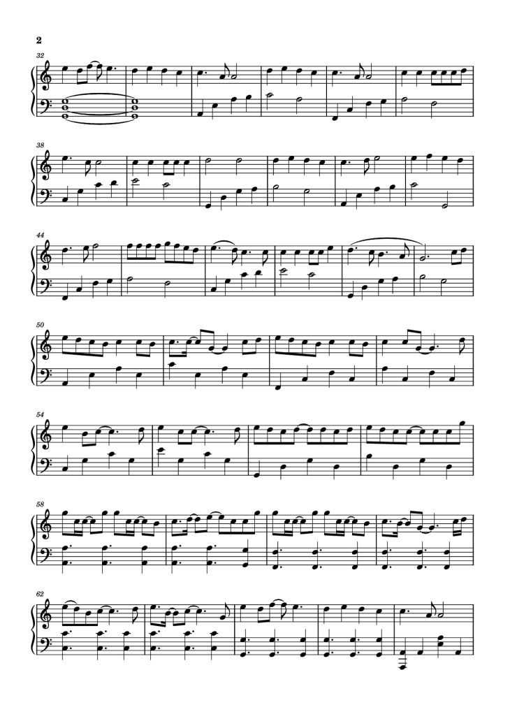 Page 2 of the piano sheet music PDF Piano – Mất kết nối Piano by Dương Domic