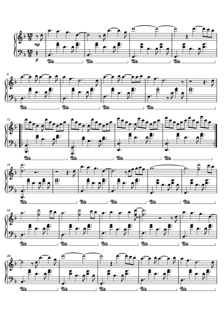 Page 1 of the piano sheet music PDF Piano – Idea 9 Piano by Gibran Alcocer