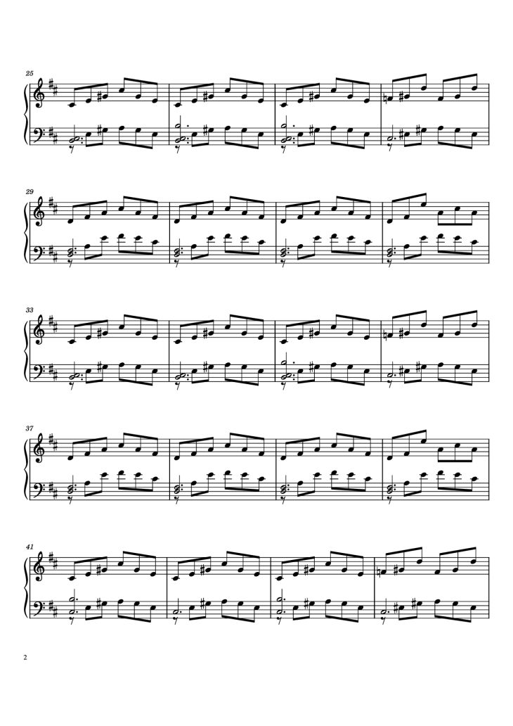Page 2 of the piano sheet music PDF Piano – A Quick One Before the Eternal Worm Devours Connecticut Piano by Undefined